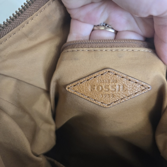 Fossil Leather Striped Fabric Shoulder Bag - Picture 8 of 10